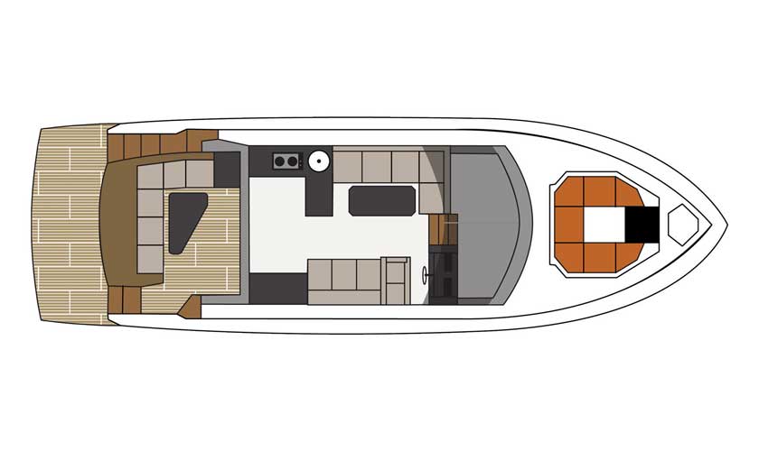 Cruisers Yachts 46 Cantius main deck layout