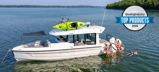 38 VTR EC with boating industry top products 2026 badge