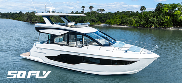 Cruisers Yachts 50 FLY with typography 