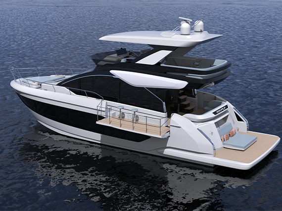 Rendering of the Cruisers Yachts 55 Flybridge