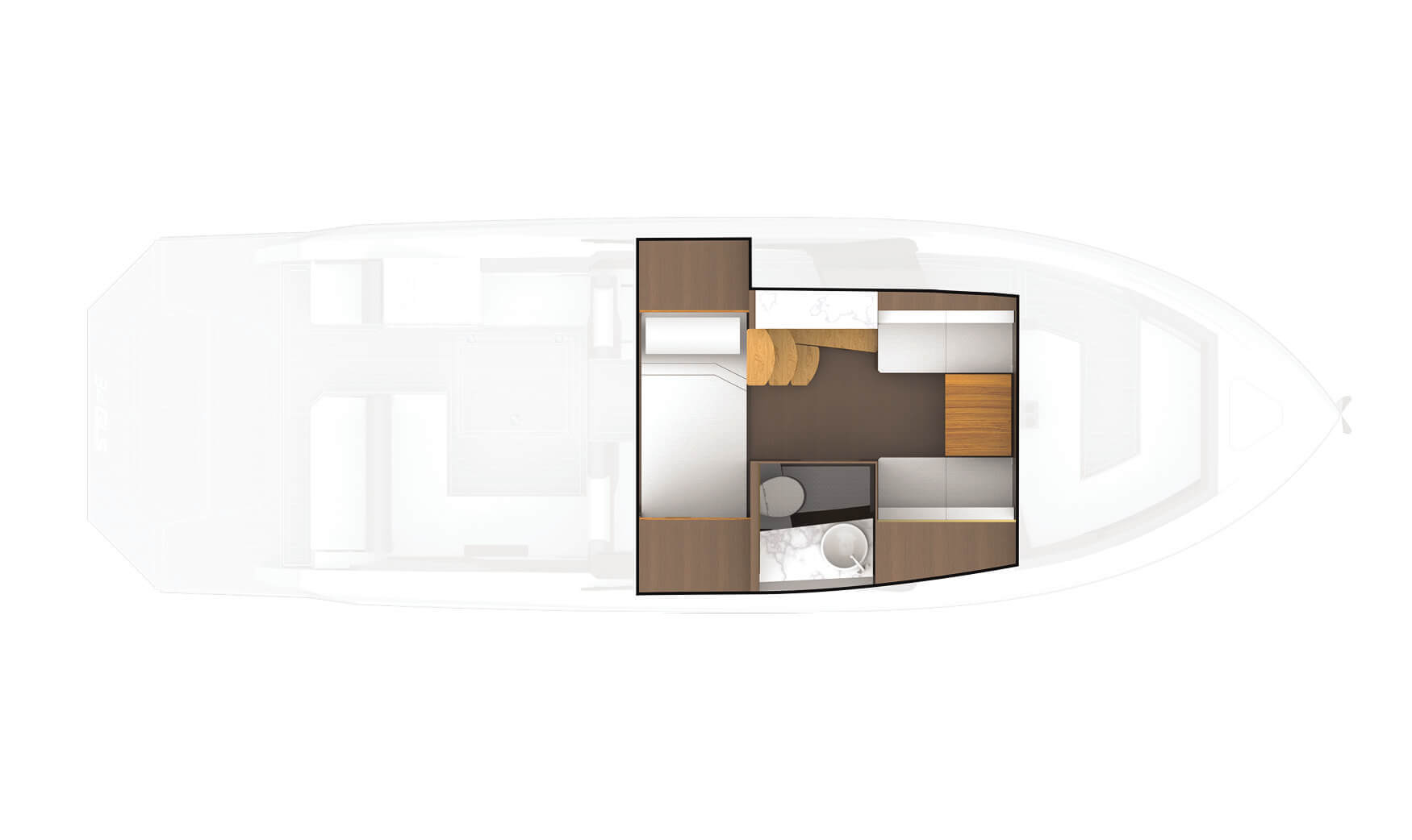 34 GLS I/O lower deck layout