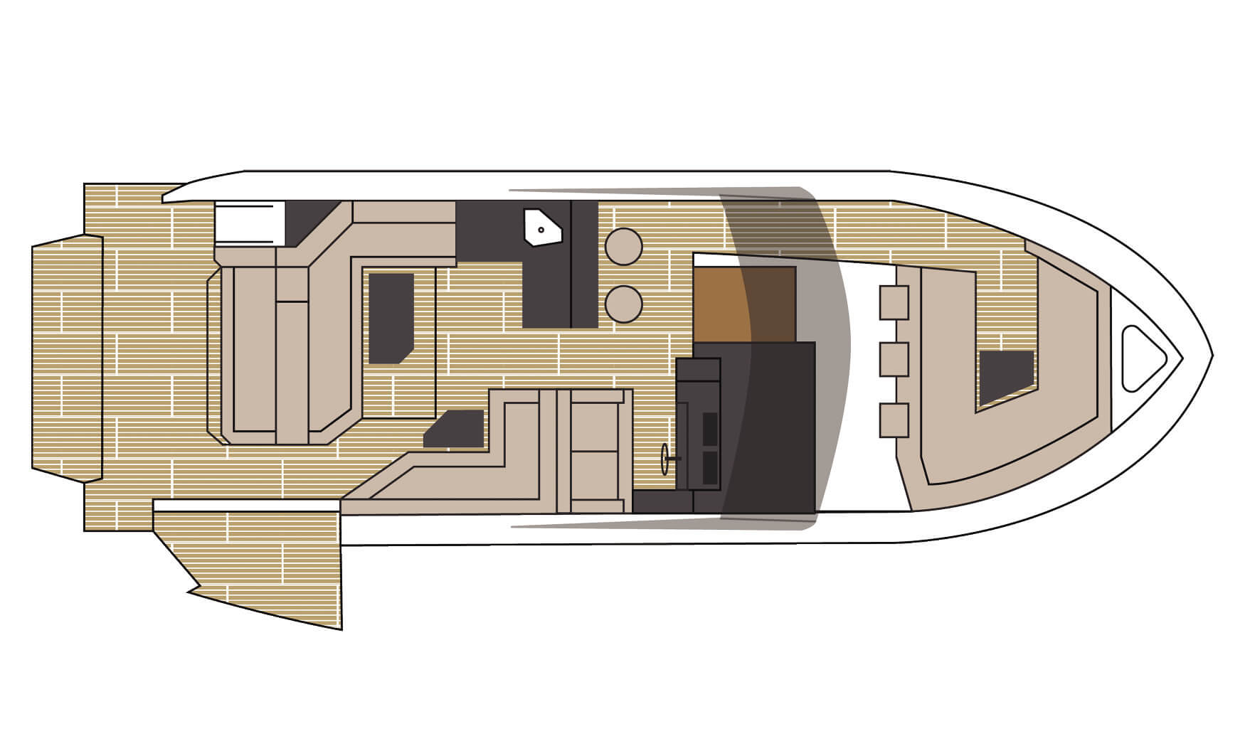 Cruisers Yachts 38 GLS I/O upper deck