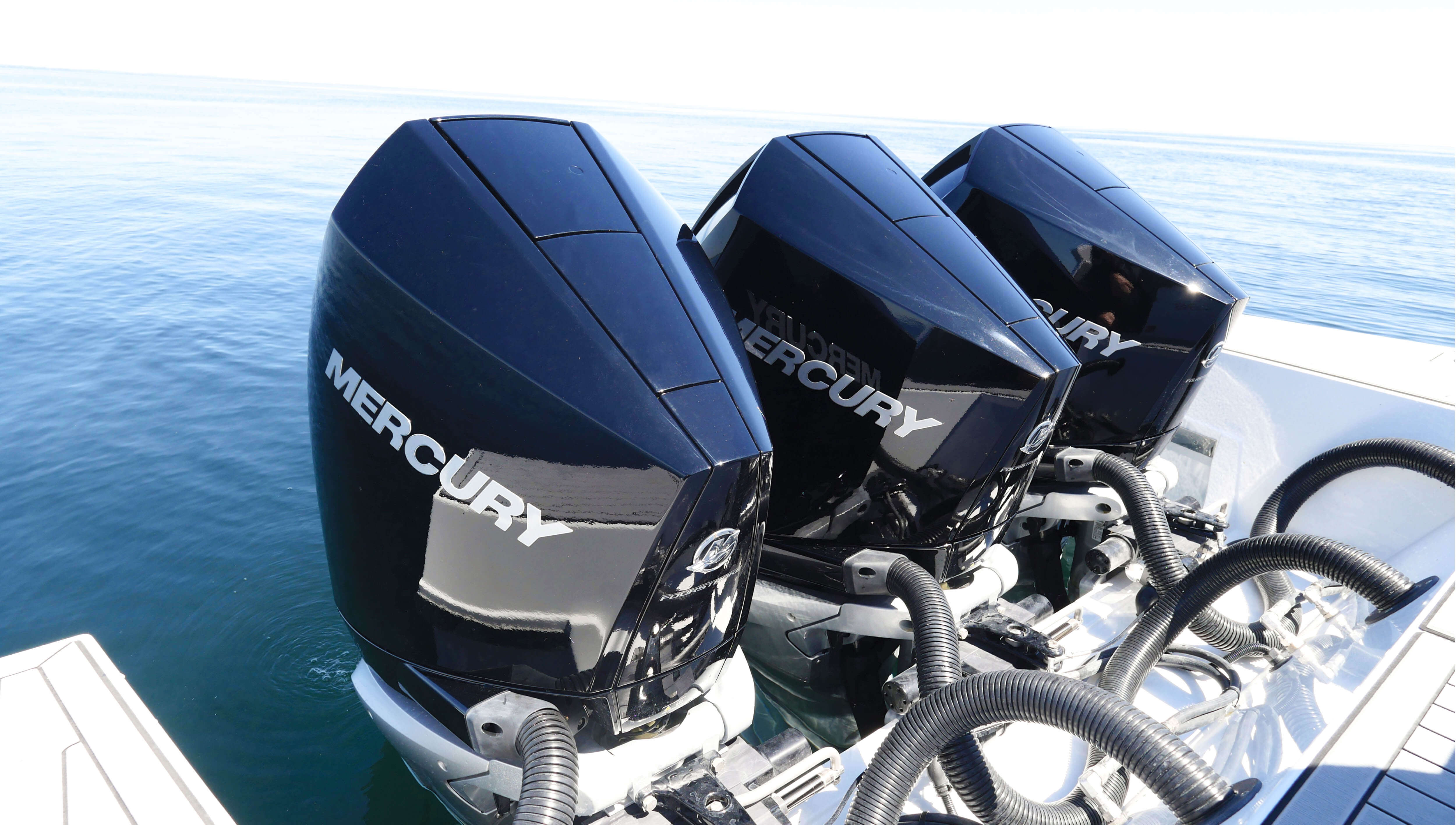 Cruisers Yachts 38 GLS OB with three mercury engines