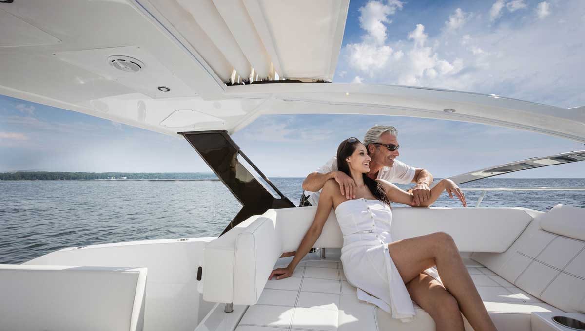 Couple sitting in 39 EC cockpit 