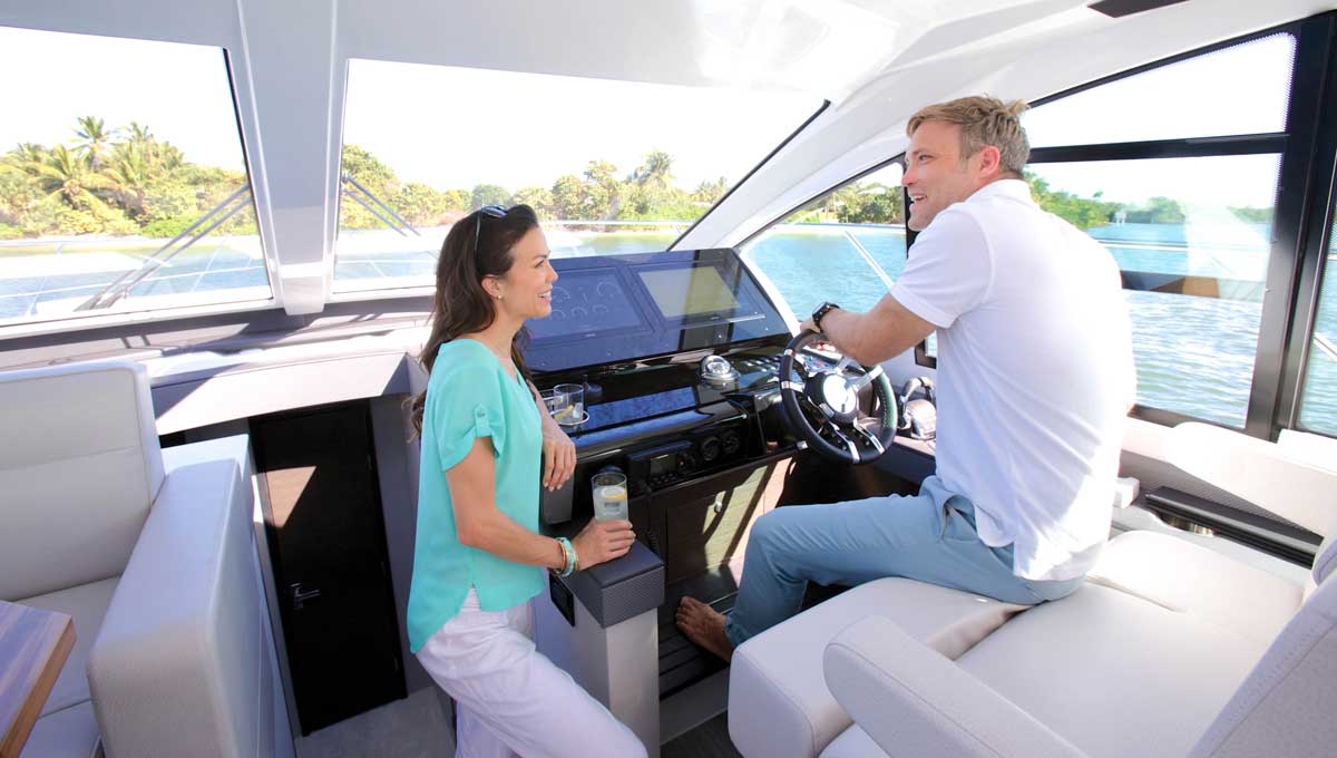 Couple sitting at 50 Cantius helm