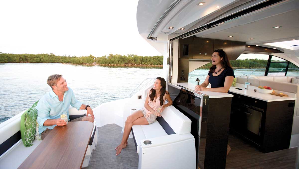 People sitting at the 50 Cantius cockpit seating 