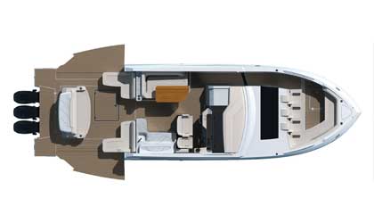 Cruisers Yachts 50 GLS main deck