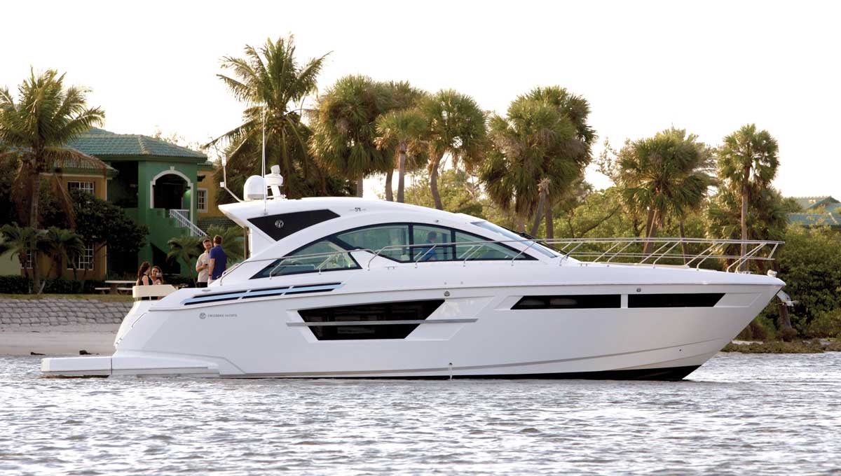 Cruisers Yachts 54 Cantius on the water