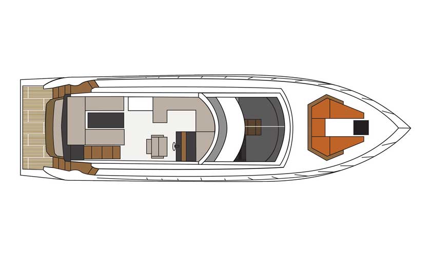 Cruisers Yachts 54 Fly flybridge layout