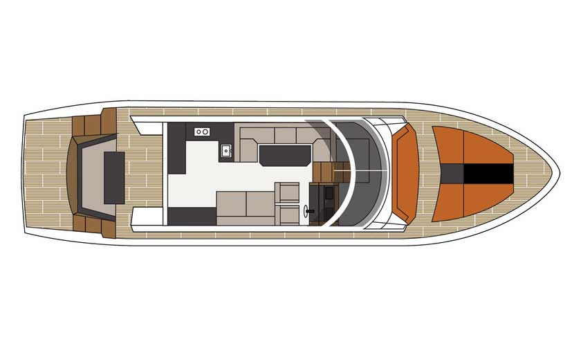 Cruisers Yachts 60 Cantius main deck layout