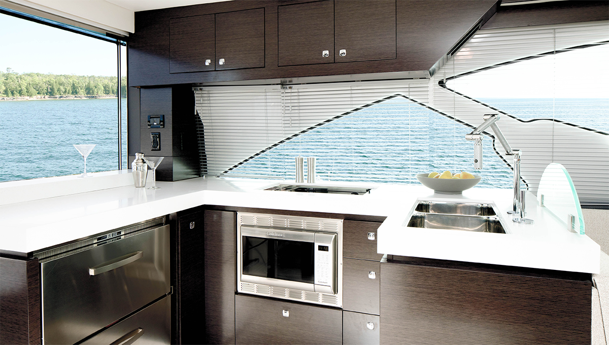 Galley of Cruisers Yachts 60 fly
