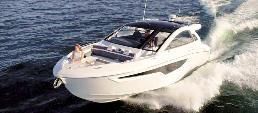 Cruisers Yachts 42 GLS OB on the water 
